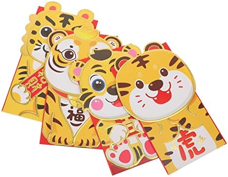 Envelopes vermelhos do bolso chinês: 12pcs hongbao pacote de dinheiro da sorte chinês para o ano novo 2022 Ano do Tiger Party Favors