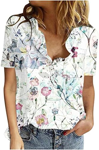 Mrgiinri feminino tops 2023 Button Down Fashion Fashion Blush Floral