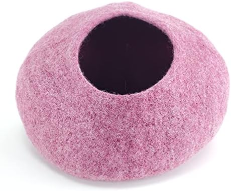 Rose Pink Cat Cave Bed by Walking Palm - Grandes cabe a gatos de até 18 libras