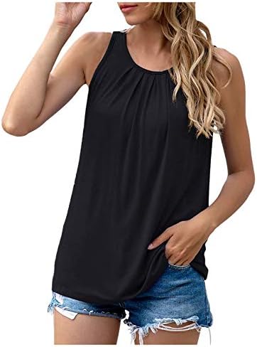 IUSUN MULHERES MUNDA CHUMA CHUMA TOPS TOPS BLOUSE SUMEVELELENDELENTE MANELEGADO DE TUNIC CASual de fechamento sem mangas