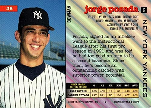 1994 Bowman Baseball #38 Jorge Posada Card