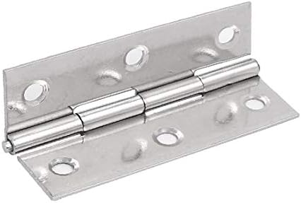 X-Dree 72mm Comprimento de aço inoxidável tubo dobrável Tubo de tubo 4pcs (Bisagra de Tope de Puerta Plegable de Acero Inoxidável de 72 mm de Longitud 4pcs