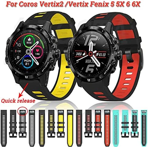 GQMYOK 22 26mm WatchBand para coros vertix2 vertix 2 strap smartwatch silicone Quick Easy Fit