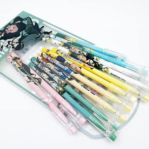 Canetas de anime 12pcs canetas bonitas canetas de tinta de gel preto escrevendo canetas de volta à escola