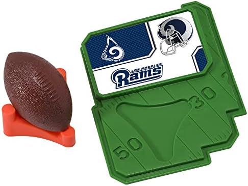 Decoso NFL Los Angeles Rams Futebol e Decorações de Cake Tee, 3-PC, Topper de bolo com adesivo de campo e equipe,