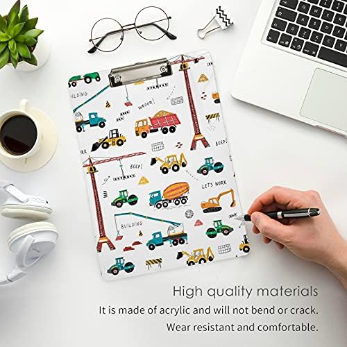 Máquinas de construção Construindo placas de transferência de plástico 9 x12.5 clipboards de acrílico com clipe de baixo perfil A4 tamanho da placa de serviço pesado para o escritório da sala de aula Office Doctor Office