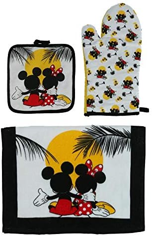 Disney Sunset Design Mickey e Minnie Mouse Kitchen Toardet, 3 peças