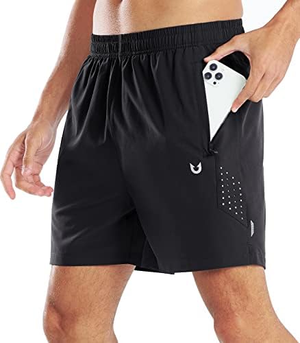 Northyard Mens Running Gym Shorts de 5 polegadas de 5 polegadas de shorts atléticos seco para homens -Luzes de exercícios