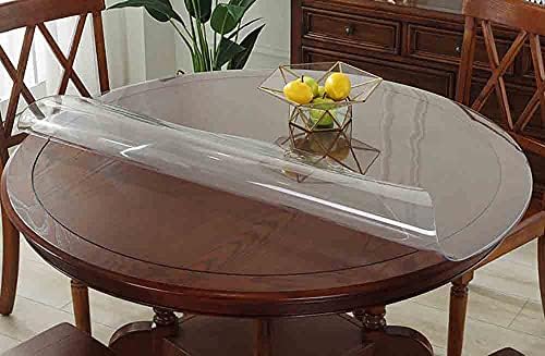 Protetor de tampa de mesa transparente redonda, tampa da mesa Protetor de mesa de plástico protetor de mesa de mesa transparente