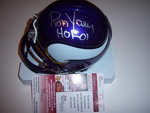 Ron Yary Vikings, USC, Hof JSA/CoA Mini capacete assinado - Mini capacetes autografados da NFL