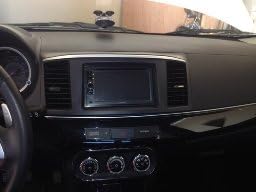 Rádio de pós -mercado estéreo Doup Din Dash Instalação Kit de instalação + chicote de fio compatível com Mitsubishi Lancer/Lancer Evolution