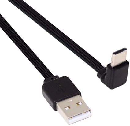 XIWAI USB 2.0 Male para USB-C Tipo-C para baixo para baixo Dados de 90 graus Cabo FPC Slim Slim para FPV & Disk & Phone