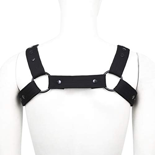 Quyuwowo Arnês para homens Ajuste o arnês de neoprene, cinto do peito Belt Interesses gays fure clubwear roupas