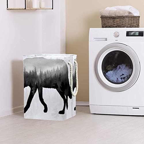 Homomer Laundry dificultou lobo selvagem solitário lobo selvagem cestas de lavanderia