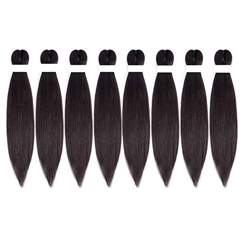 24 polegadas 8packs trançar cabelos de cabelo pré-esticado cabelo yaki rotação cabelos pré-esticados cabelos de cabelos pré-esticados