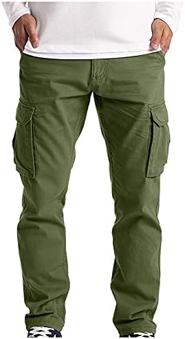 Calça de trabalho leve de carga de cargo znne, calça tática masculina relaxada de pernas lisadas calças de calças esportivas multicotela