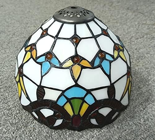 Lamphade barroco de vitrais premium, apenas tonalidade da lâmpada da Tiffany, SH-073. Diâmetro de 8 polegadas, tons de substituição
