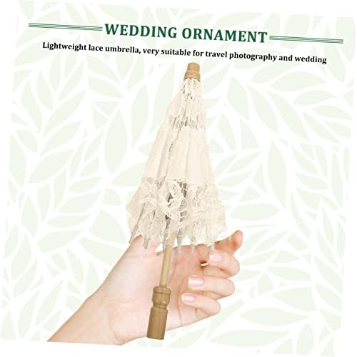 Toyandona Wedding Umbrella Wedding adereços de decoração retro Goth chuvas guarda -chuvas para casamentos White Lace