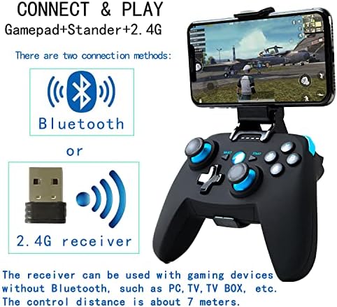 Gamepad profissional sem fio do controlador de jogo para telefone/ tablet/ pc/ ps/ vr/ tv/ switch/ drone etc., gamepad joystick compatível com iPhone/ iOS/ Android/ Windows