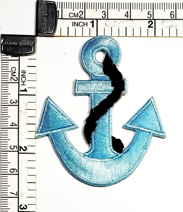 Kleenplus 2pcs. Âncora marinheiro marinheiro naval costurar ferro em manchas bordadas desenho animado adesivo de moda artesanato