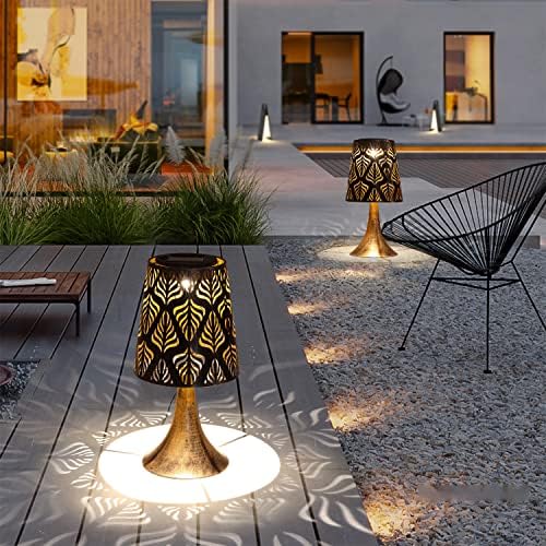 Vestcdf Solar Table Lamp Outdoor Indoor, metal LED LED LUZES DE JARDIM SOLAR DO DOLAR COM PROJETO ACOLHADO, Lâmpada de mesa de