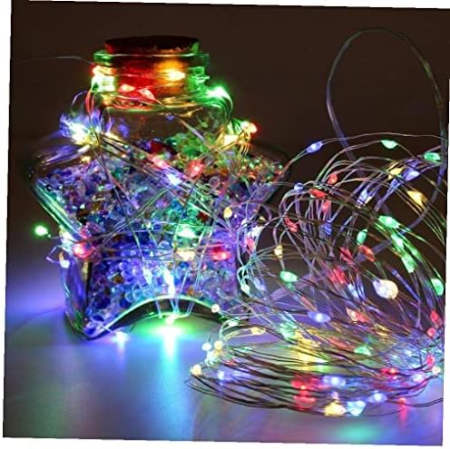 Tossper 2pcs Fairy Lights Luz de bateria 5m 50 LED Flashing multi-cor e modo de luz constante para o quarto Festas