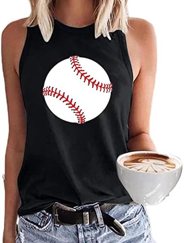 2023 camisa de beisebol para mulheres tanques de tampas de corrida letra impressão de beisebol mãe colete de verão de