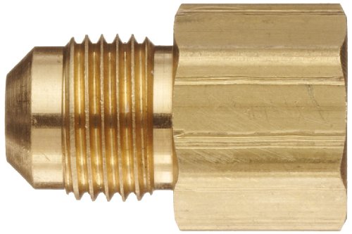 Anderson Metals - 54046-0604 Ajuste de tubo de latão, acoplamento, tubo feminino de 3/8 1/4