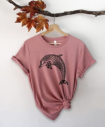 Dolphin Zentangle Camiseta Dolphin Camise