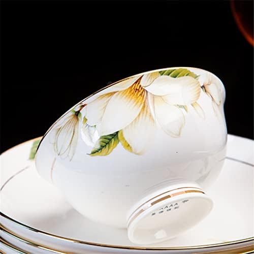 DSFOIGY CERAMIC TABLEWARE DO LIRY BONE China Rice Bowl Dish jingdezhen Cerâmica Presente Custom