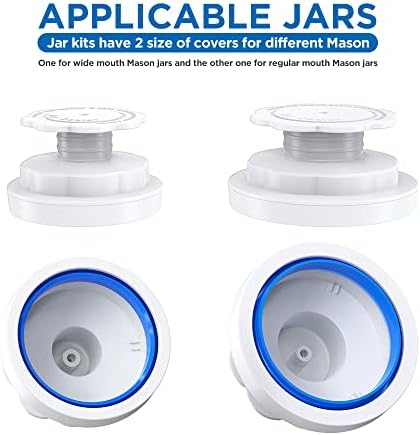 Atecess Jar Sealer compatível para focas de vácuo de alimentos para alimentos