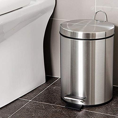 Lata de lixo lixo, lixo de banheiro de 8l pode redondo o degrau de poço de poeira com lata de lixo de lixo de carro de cozinha