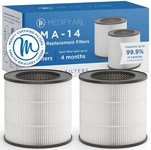 Medificar o filtro de substituição de genuíno MA-14 | Para alérgenos, fumaça de incêndio, poeira, odores, pólen,
