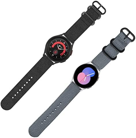Yofuntle [2 pacote] Compatível para o Samsung Galaxy Watch 5/Watch 5 Pro Bands, Mulheres Men Men toca nylon Substituição
