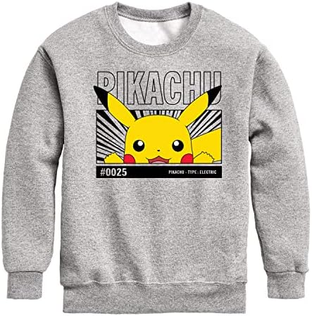 Vestuário híbrido - Pokémon - Espio Pikachu - Selta de lã para crianças e tripulantes da juventude