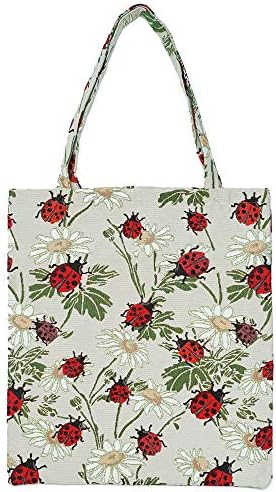 Signare Tapestry Reutilable Grocery Grocery Eco-Friendly Shopping Bag With Flamingo Design