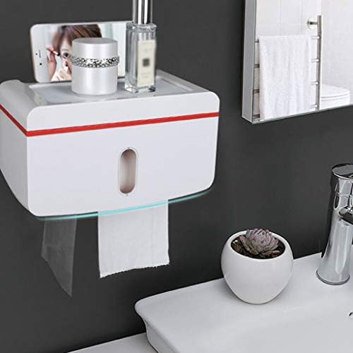 Caixa de lenço de papel do banheiro smljlq, suporte de papel higiênico, bandeja de vaso sanitário, tubo de papel à prova