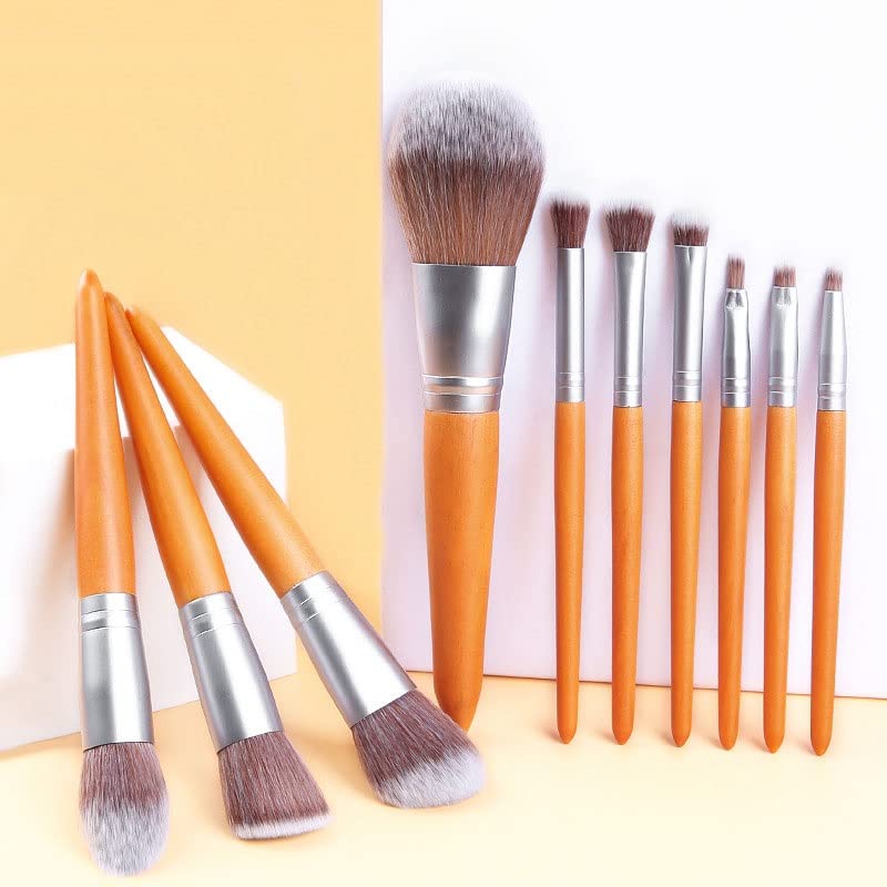 SDGH 10 Magiz Brush Set Ferramentas de beleza Manças de madeira Brush de sombra Conjunto completo de escovas de maquiagem