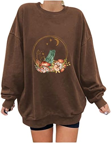 Sorto casual feminino Floral Print Crewneck Lowes Sweetshirt Sweatshirt Tops de pulôver solto