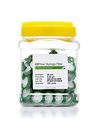 Foxx Life Sciences 384-2216-OEM NYLON EZFLOW SERINGE FILTRO PREPAÇÃO, 25 mm de diâmetro.2 µm de tamanho de poro