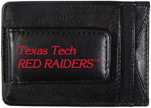 Siskiyou Sports NCAA Texas Tech Red Red Raiders Unissex Cheatra Cash & Card Totholder & Chain Chain, preto, tamanho único
