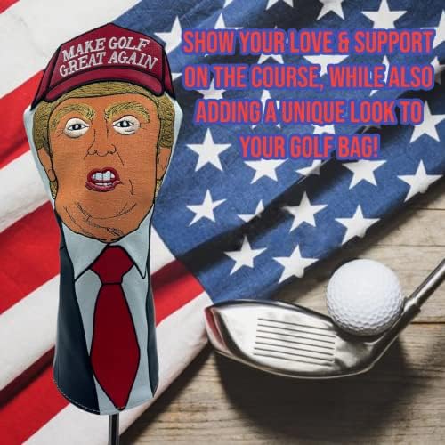 Hype Headcovers Donald Trump Premium Golf Club Headcover - MAGA 2024 KEEP AMERICA GRANDE REPUBLICANO - CEAR