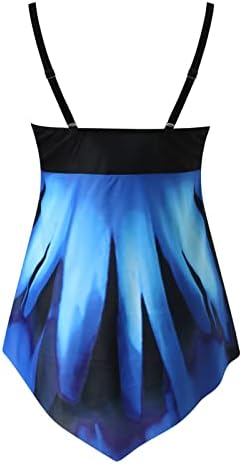 Hot6sl Tankini Suits Bathing para mulheres, trajes de banho de duas peças para mulheres mais velhas Tommumy Control Bathing