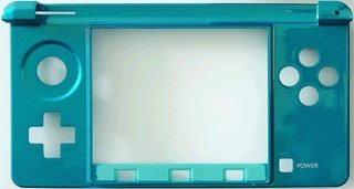 ValuedeLuxe ™ Aqua Blue Nintendo 3DS Complete Habitação Completa Casa de casca de casca Correção de substituição de caixa com ValuedeLuxe