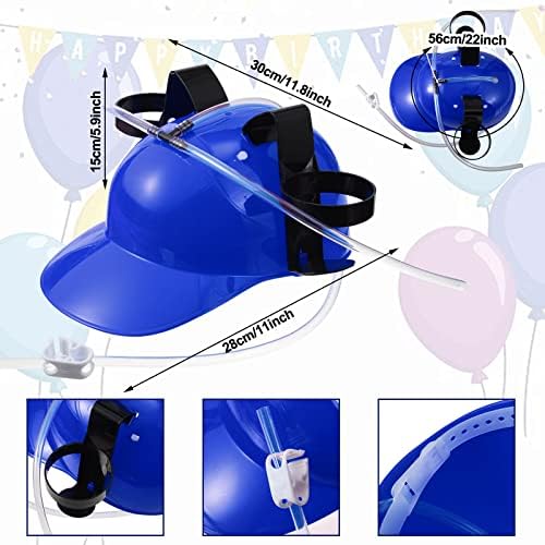 5 PCs Capacete de capacete de capacete Capacete de bebida de bebida com lapidação de gorjeta ajustável do orifício de palha para abastecimento de festas