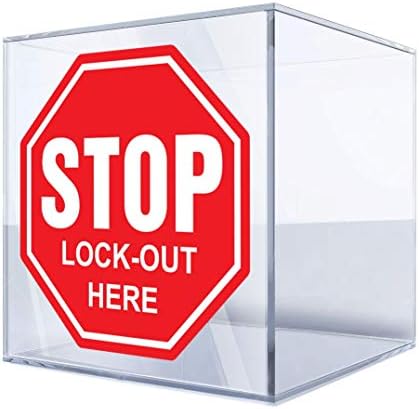 Decalques Decalque Stop Lockout aqui 3 x 3