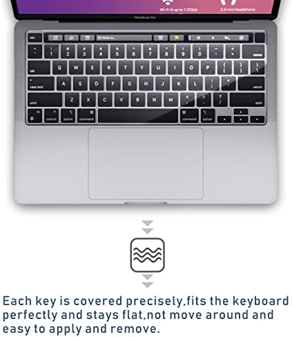 Tampa do teclado TPU Ultra Fin Fin Fin para 2022 MacBook Pro 13 M2 Chip / M1 Chip / MacBook Pro 16, Número do modelo