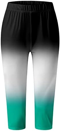 Miashui Leggings grossas para mulheres casuais 3/4 leggings para mulheres perneiras impressas de cintura alta para mulheres PLUS TAMANHAS LEGLINGS