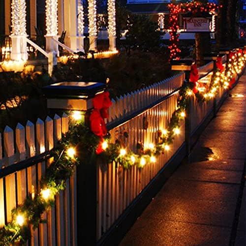 Dr.Betree C7 Luzes de Natal transparentes, 25 pés C7 Luzes de cordas de Natal Warm Branco para a linha do telhado Linha ao ar