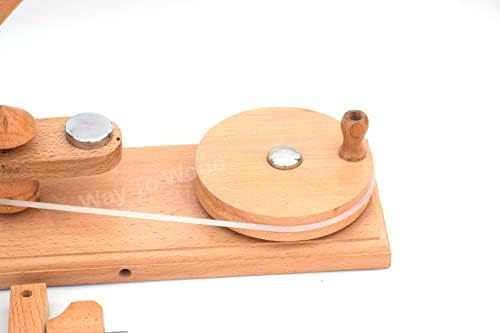 Caminho para a madeira artesanal de madeira pesada de madeira enrolador de bola -premium acessórios de crochê de tricô artesanato - fios de mesa Swift